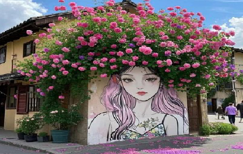 桃园怎么设计网红打卡墙绘