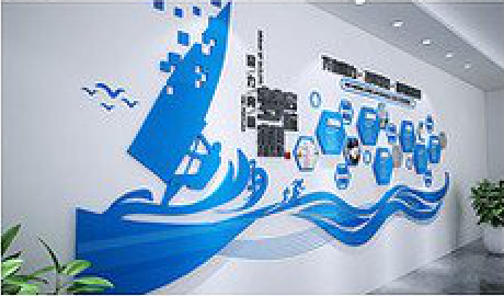 桃园海浪主题文化墙如何设计？