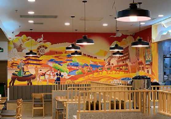 桃园商业空间彩绘介绍。