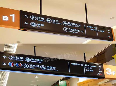 桃园如何通过商场标识牌引导客流分布？